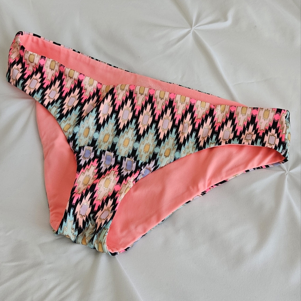 Victoria's Secret Pink and Black Geometric Bikini Bottoms